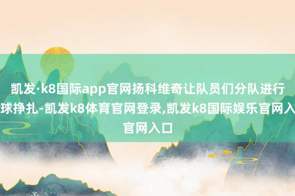 凯发·k8国际app官网扬科维奇让队员们分队进行手球挣扎-凯发k8体育官网登录,凯发k8国际娱乐官网入口