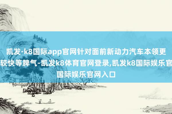 凯发·k8国际app官网针对面前新动力汽车本领更新迭代较快等脾气-凯发k8体育官网登录,凯发k8国际娱乐官网入口