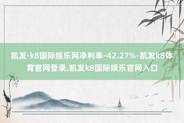 凯发·k8国际娱乐网净利率-42.27%-凯发k8体育官网登录,凯发k8国际娱乐官网入口