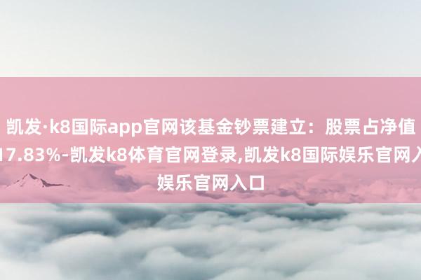 凯发·k8国际app官网该基金钞票建立：股票占净值比17.83%-凯发k8体育官网登录,凯发k8国际娱乐官网入口