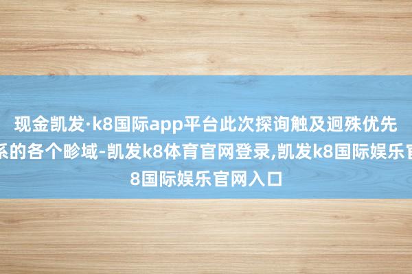 现金凯发·k8国际app平台此次探询触及迥殊优先伙伴干系的各个畛域-凯发k8体育官网登录,凯发k8国际娱乐官网入口