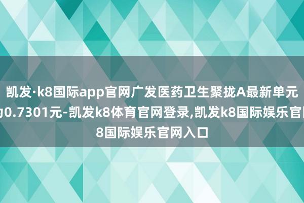 凯发·k8国际app官网广发医药卫生聚拢A最新单元净值为0.7301元-凯发k8体育官网登录,凯发k8国际娱乐官网入口