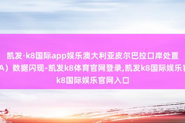 凯发·k8国际app娱乐澳大利亚皮尔巴拉口岸处置局（PPA）数据闪现-凯发k8体育官网登录,凯发k8国际娱乐官网入口